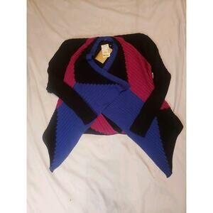 Mona Leah Couture Y2k Cardigan Asymmetrical Women's Size Large Open Front NWT